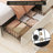 Upholstered Velvet Platform Bed Frame With Wingback Headboard And 4 Storage Drawers-2017086068