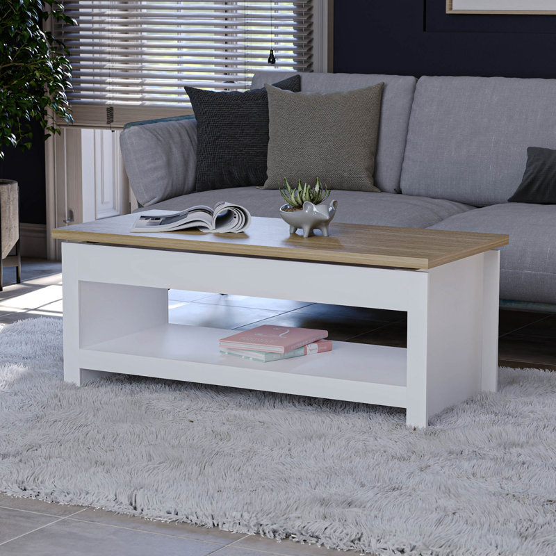Beacsfield Sled Coffee Table with Storage, White