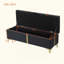 2-Pieces Bedroom Sets,Upholstered Platform Bed With Hydraulic Storage System,Storage Ottoman With Metal Legs