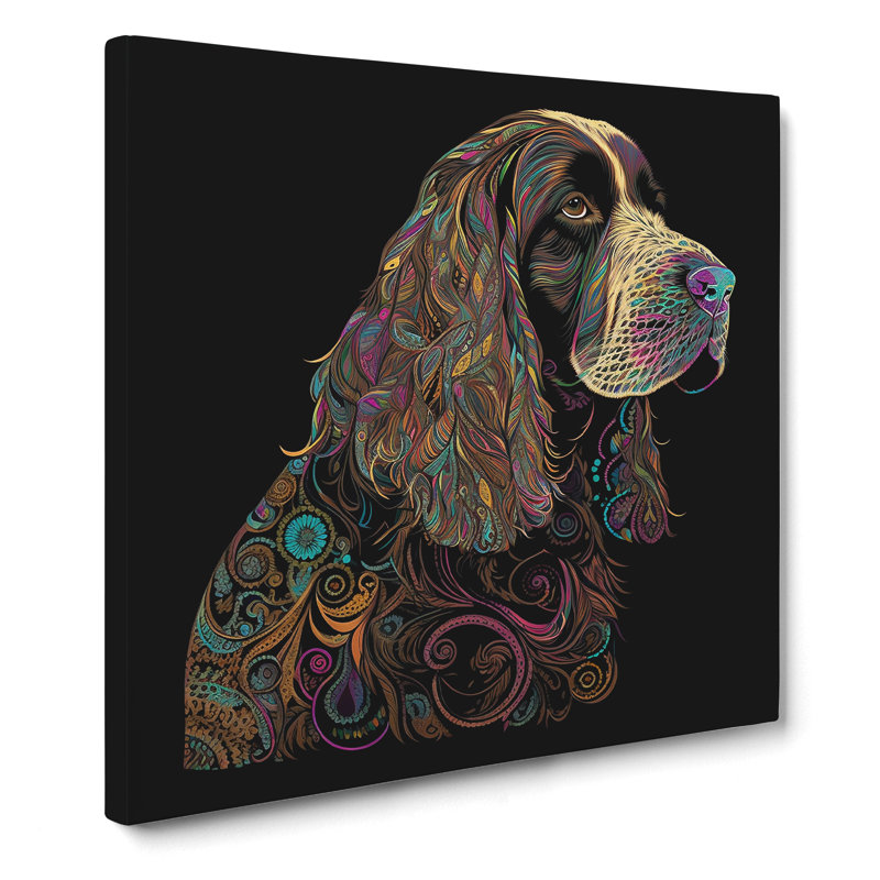 Cocker Spaniel Paisley Art - Print