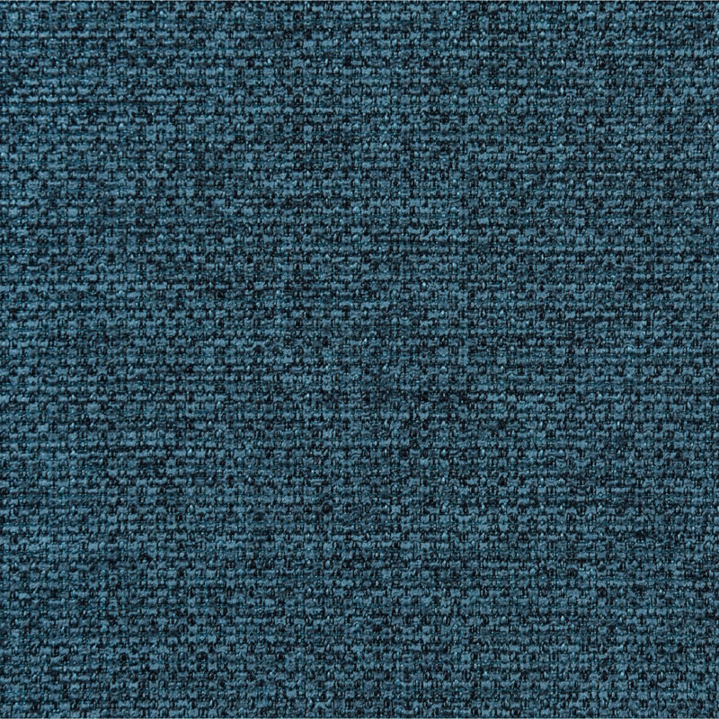 Banc d'appoint rembourré en tissu bleu paon Delsur, Bleu paon