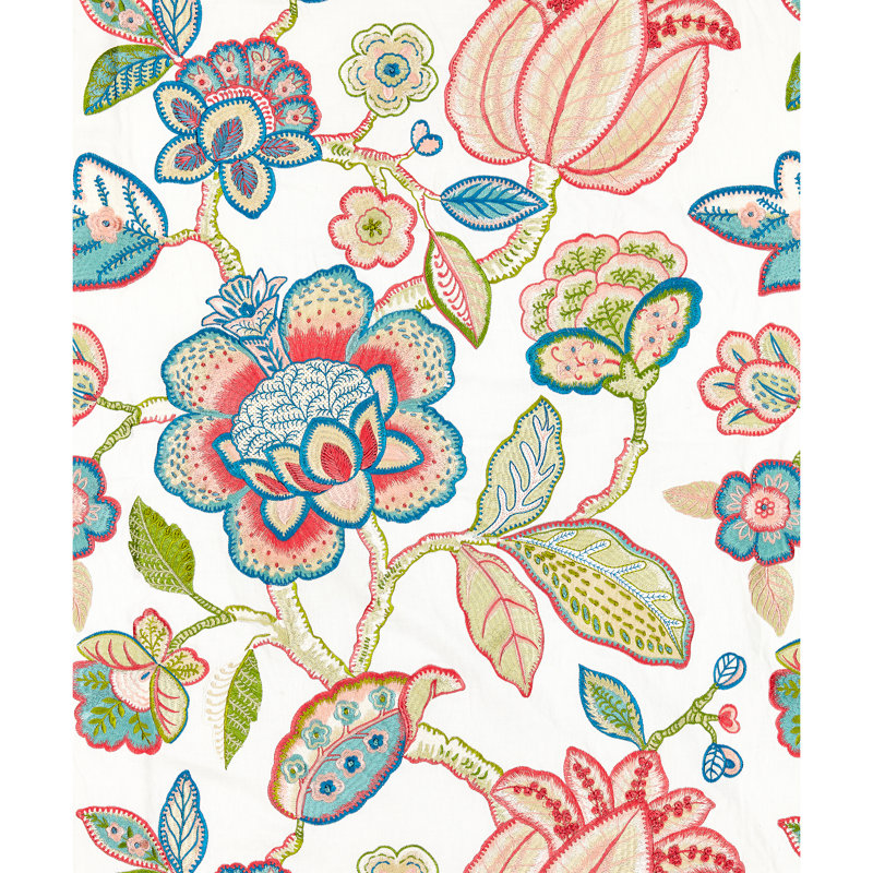 Botanica Coromandel Embroidery Fabric, Bloom