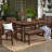 Alfonsi 6 - Person Wood Patio Dining Set with Rectangular Table-577534513