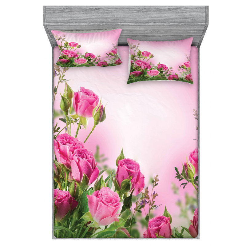 Microfiber Floral Sheet Set