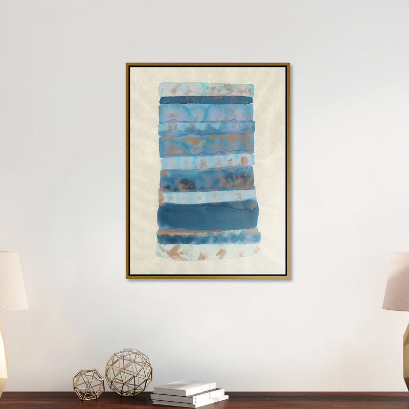 «Mavi Vibe II» par Danielle Davis - peinture sur toile à cadre flottant