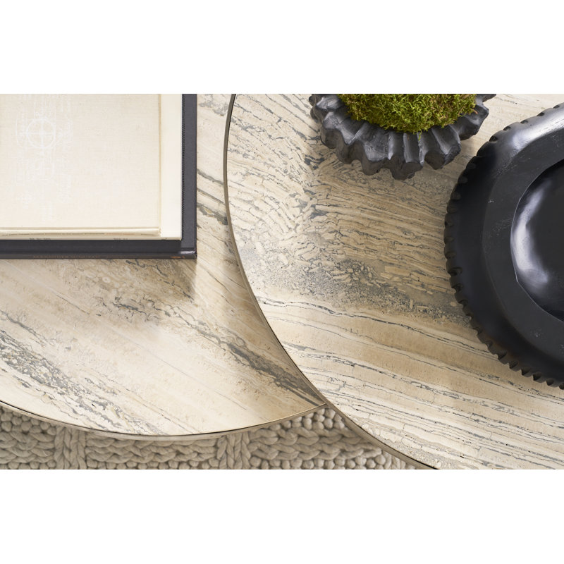 Noa Stone Coffee Table, 18" H x 36" W x 36" D