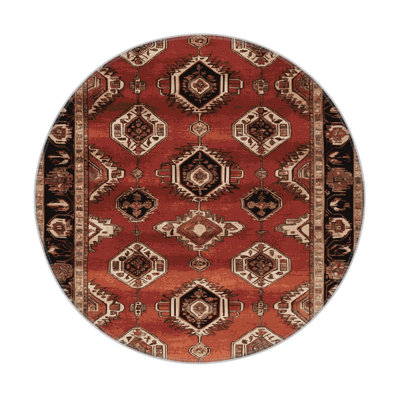 Persian Brown Indoor and Outdoor Area Rug