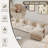 Clitheroe 5-Seaters 146.6" Modular L-Shaped Chenille Upholstered Sectional Sofa, with Movable Ottoman-467010963