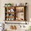 Industrial 4-tier Floating Shelf With Led Lighting, Adjustable Wall Shelves