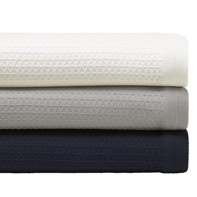 Couverture réversible en coton uni Nautica Baird