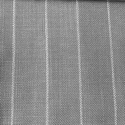 Lane Fabric | Striped Linen Blend Fabric | Color Gray