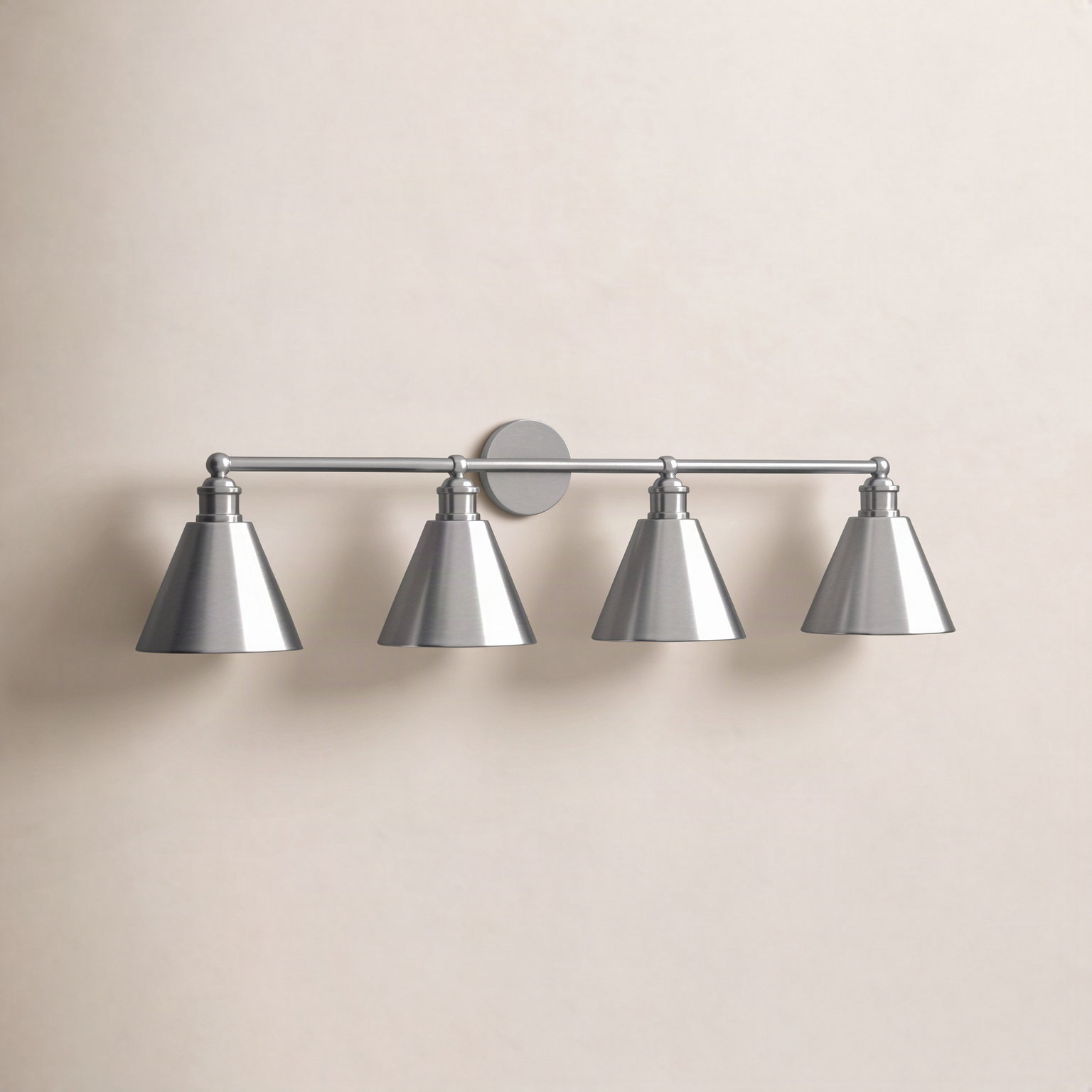 4-Light Dimmable Vanity Light, Brushed Nickel