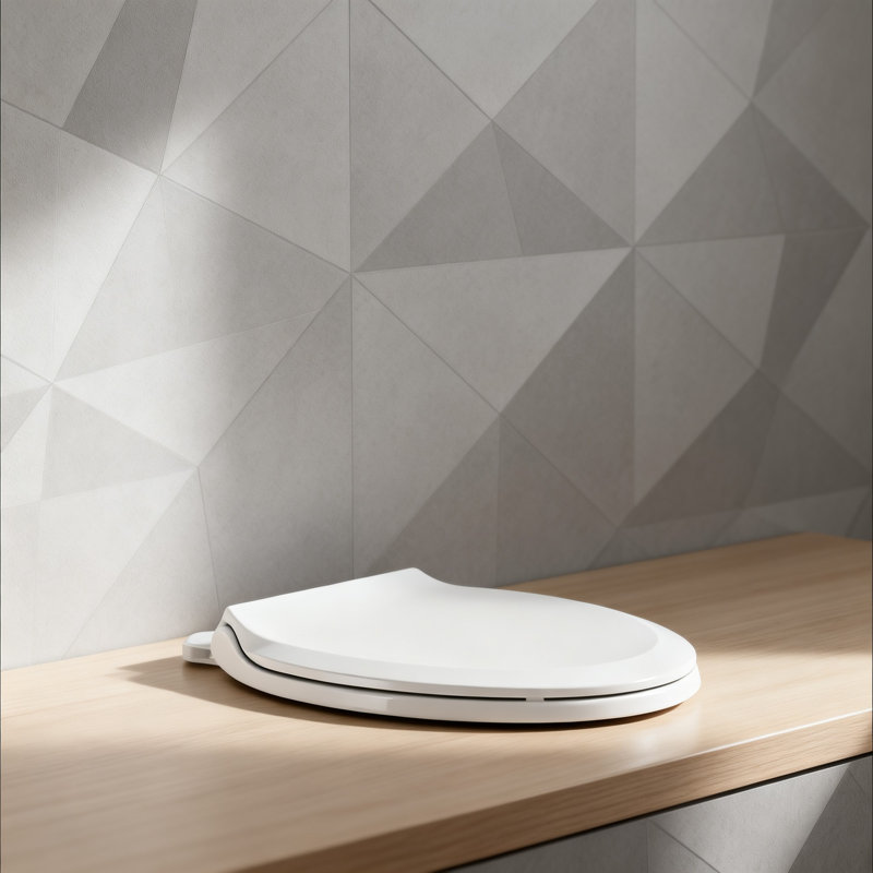 Transitional Elongated Toilet Seat Soft Close(White/Elongated Front)