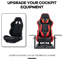Anman Flight Simulator Cockpit With Gaming Seat, NO Throttle Joystick Keyboard Pedal Steering Wheel 