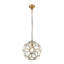Amwell 1 - Light Antique Brass Sphere Pendant