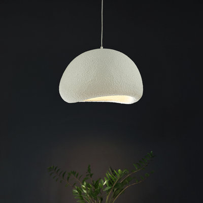 Luminaire suspendu industriel en béton blanc et gris en ciment pour salle à manger