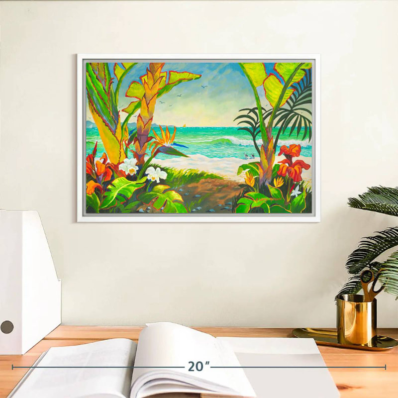 Time To Chill At The Tamsin, Floating Frame White, 13" X 9"