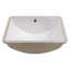 Lavabo de salle de bain rectangulaire encastré en céramique blanche avec trop-plein 18,5 "X 14"