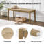Banc en bois massif de 44,5 po de style ferme et en ruppie maritime naturelle-116400344