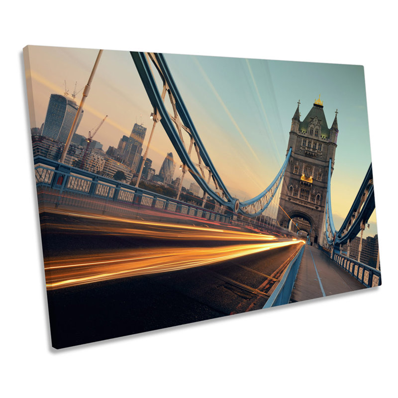 Tower Bridge City London - Wrapped Canvas Print, 50.8cm H x 76.2cm W x 2cm D