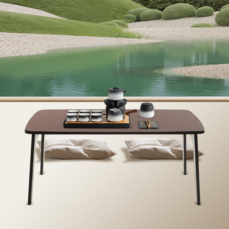 Folding Floor Table, Foldable Low Coffee Table, Portable Coffee Table For Sitting On The Floor(31.5*15.75*13.78In)