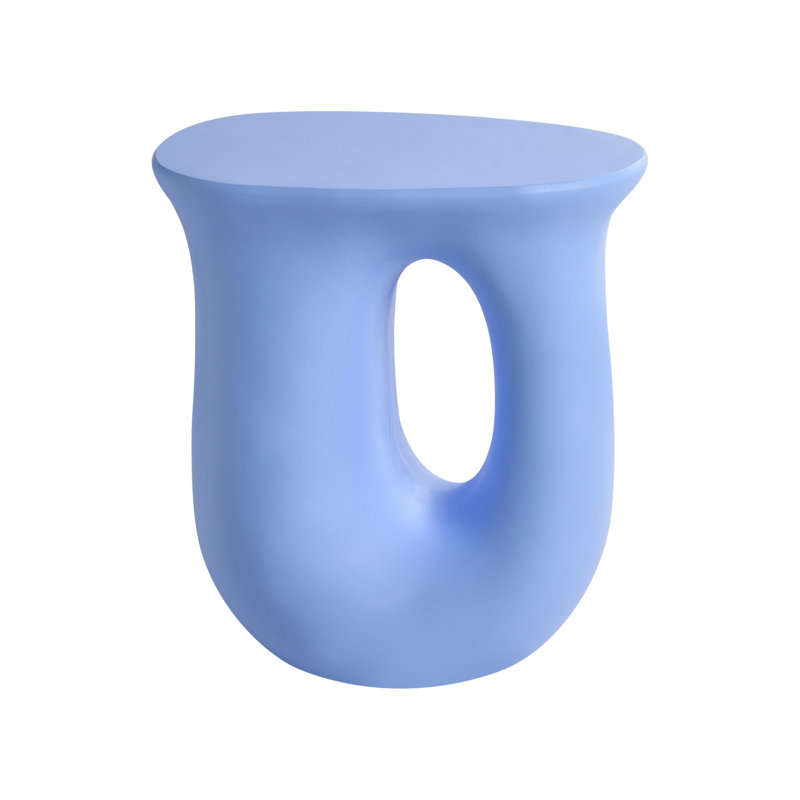 Pedestal End Table, Blue