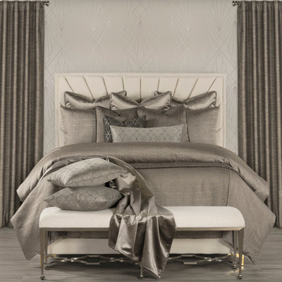 Ensemble de housse de couette et insert en lin tissé