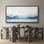 «Minimal Landscape Tranquil Hues Soft Blue Mountain Range», reproduction sur toile encadrée-111665258-98042532
