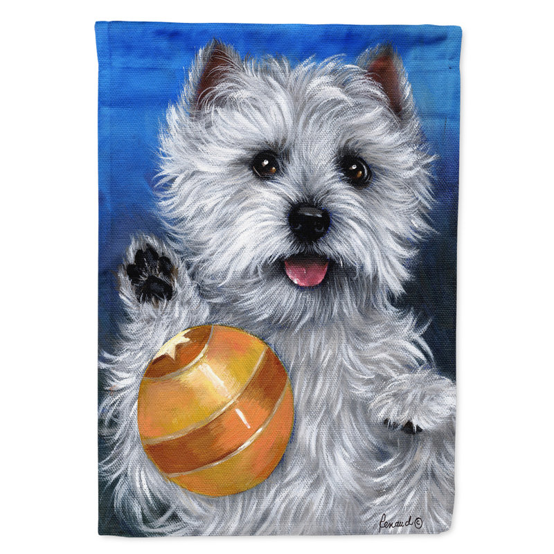 Drapeau de jardin en polyester à 2 côtés Graziello Bichon Frise Do It Better 1 x 0,11 pi, Westie balle de jeu