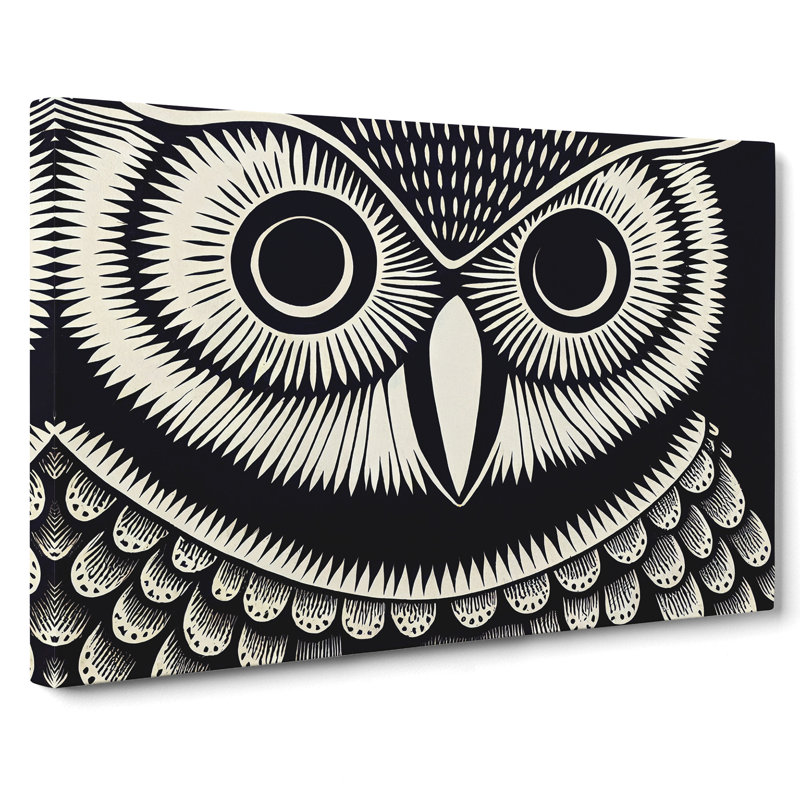 Mind Bending Owl Abstract - Wrapped Canvas, 35cm H x 50cm W x 3cm D