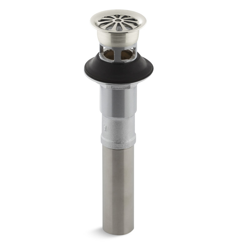 Grid Bathroom Sink Drain, Vibrant Polished Nickel, Yes