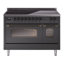 Cuisinière à induction 48 pouces avec 6 éléments à induction ILVE Nostalgie II Series (porte en verre)