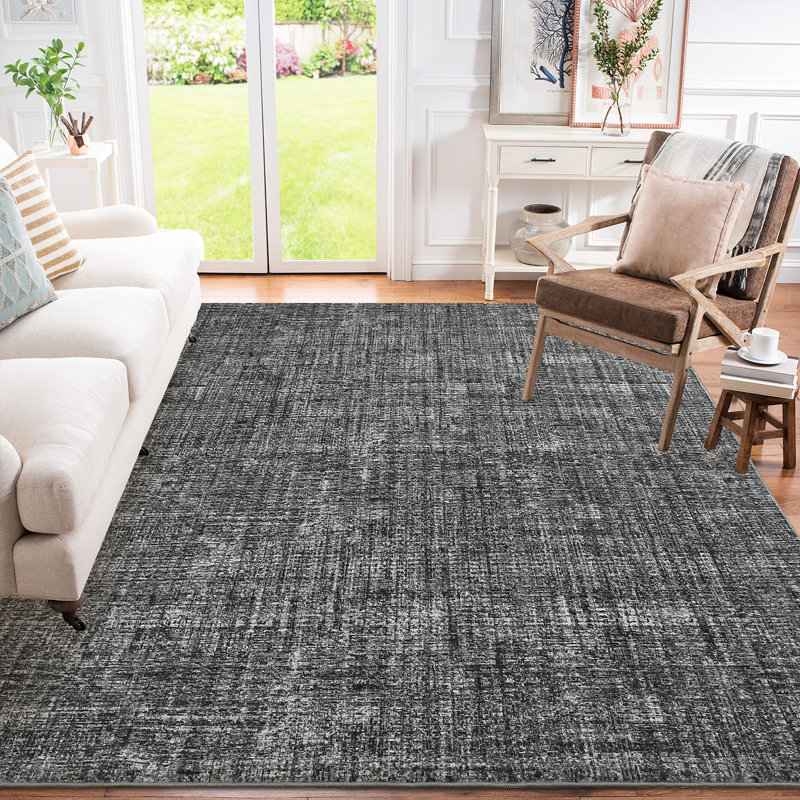 Machine Printed Area Rug, Blue, Rectangle 120 x 170 cm