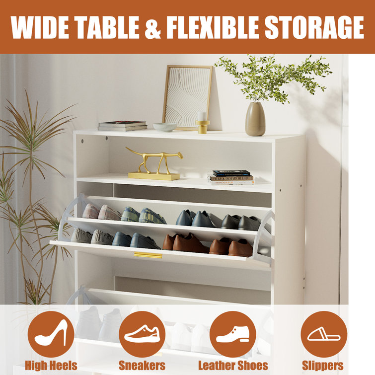 Flex White Athletic Shoe Storage Cabinet