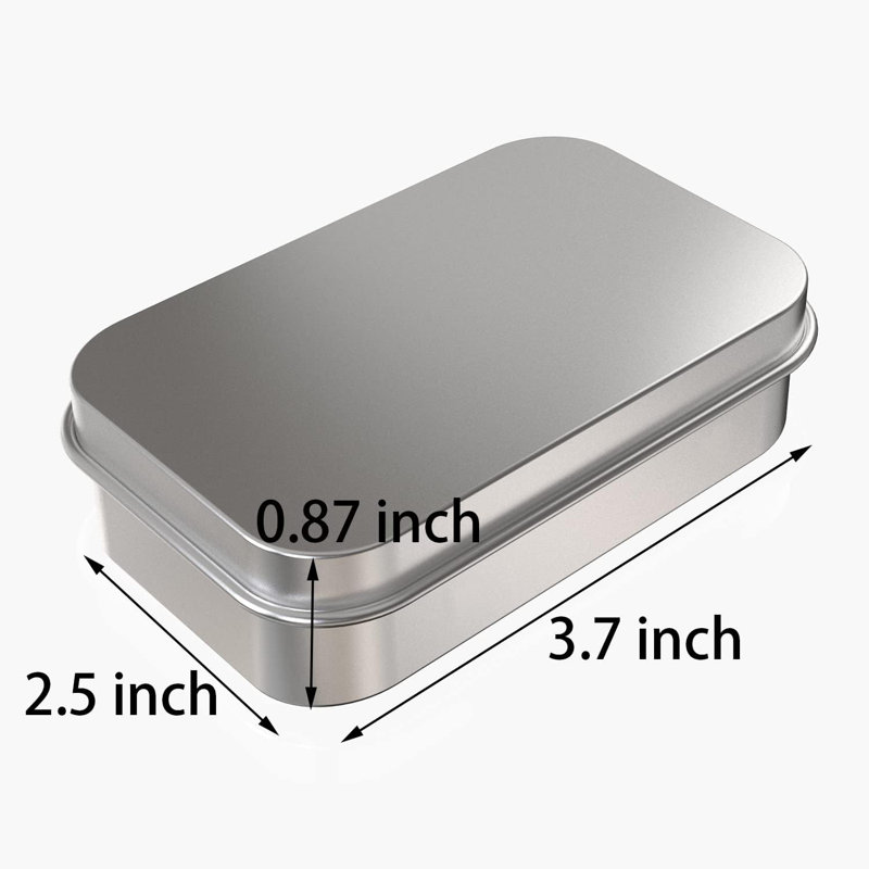 6 Pcs Metal Hinged Tin Box Container Mini Portable Small Storage Container Kit