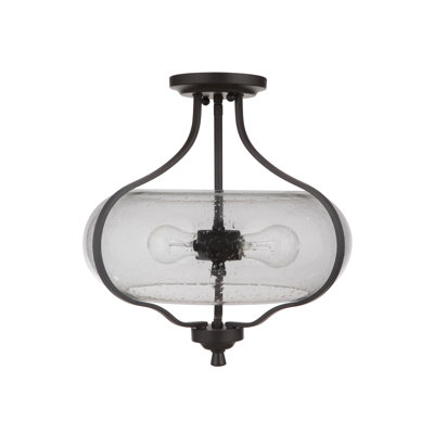 Yoder Glass Semi Flush Mount