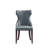 Reine Traditional Vegan Leather Upholstered Beech Wood Dining Side Chair in Pebble Gray