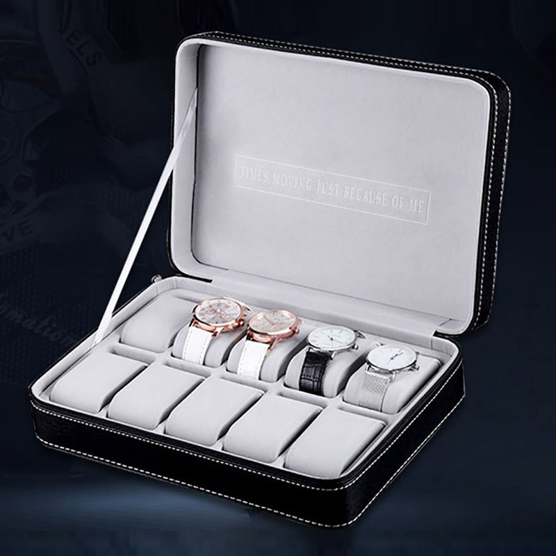 Boîte à montre 10 emplacements, 11 po x 7,87 po x 2,95 po