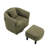 Chenille Swivel Accent Chair with Ottoman-1778469396