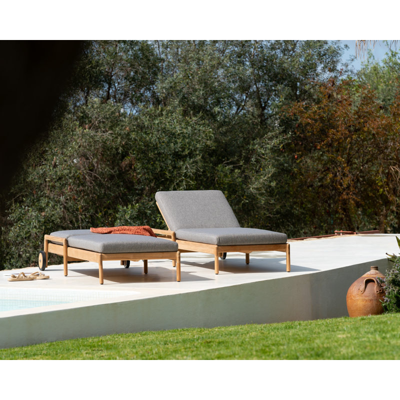 Jack Outdoor Chaise Lounge Cushion, Mocha