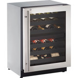U-Line Dual Zone 23.625'' Freestanding 43 Bottle Wine Refrigerator