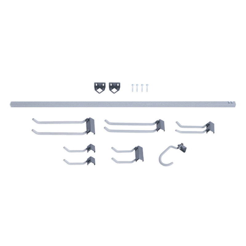 Large Gray Powder-Coated Steel Yard Tool Rack