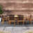 Arnoult 6 - Person Teak Solid Wood Patio Dining Set Extendable and Umbrella Hole Included Oval Table-422728807