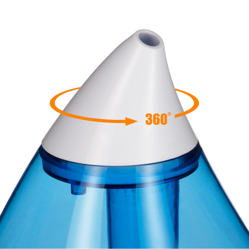 Blue and White Ultrasonic Cool Mist Humidifier, 1 Gallon