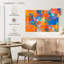 Avery abstrait cercles bleu orange-108957843
