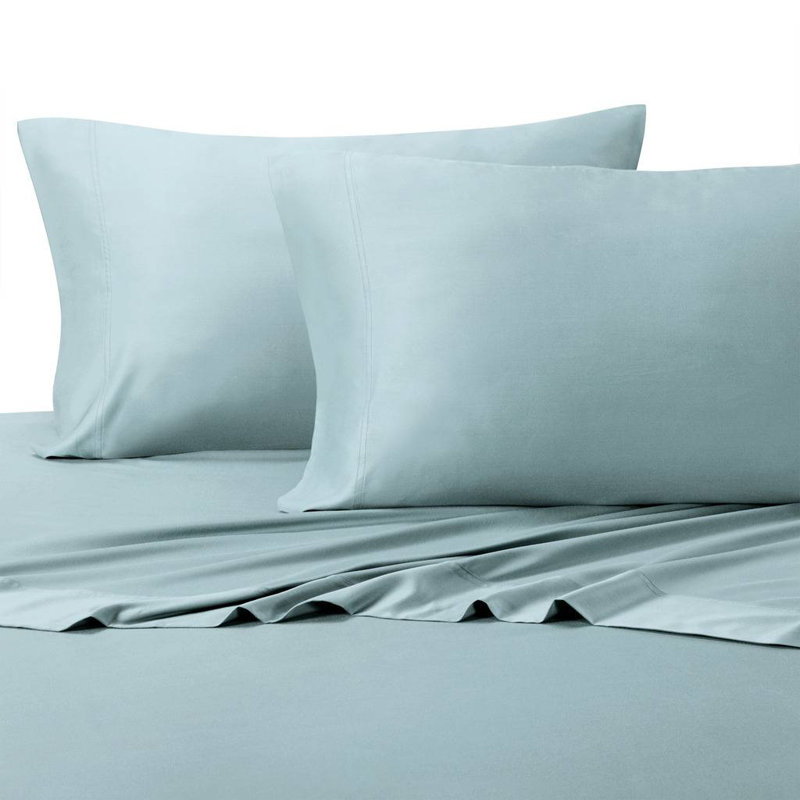 Egyptian Cotton Sateen Sheet Set, 300, Burgundy, California King Sheet Set with Fitted Sheet