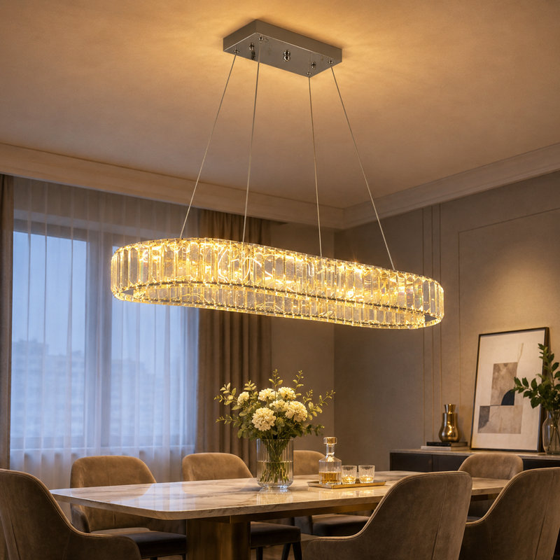 Kirt 1 - Light Crystal LED Chandelier, 3500