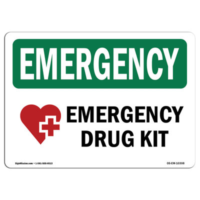 OSHA Emergency Drug Kit Sign