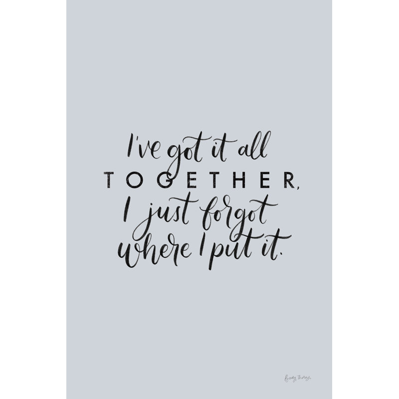 All Together Crop by Becky Thorns - Wrapped Canvas Typography Print, 91cm H x 61cm W