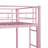 Metal Bunk Bed Pink Twin Over Twin